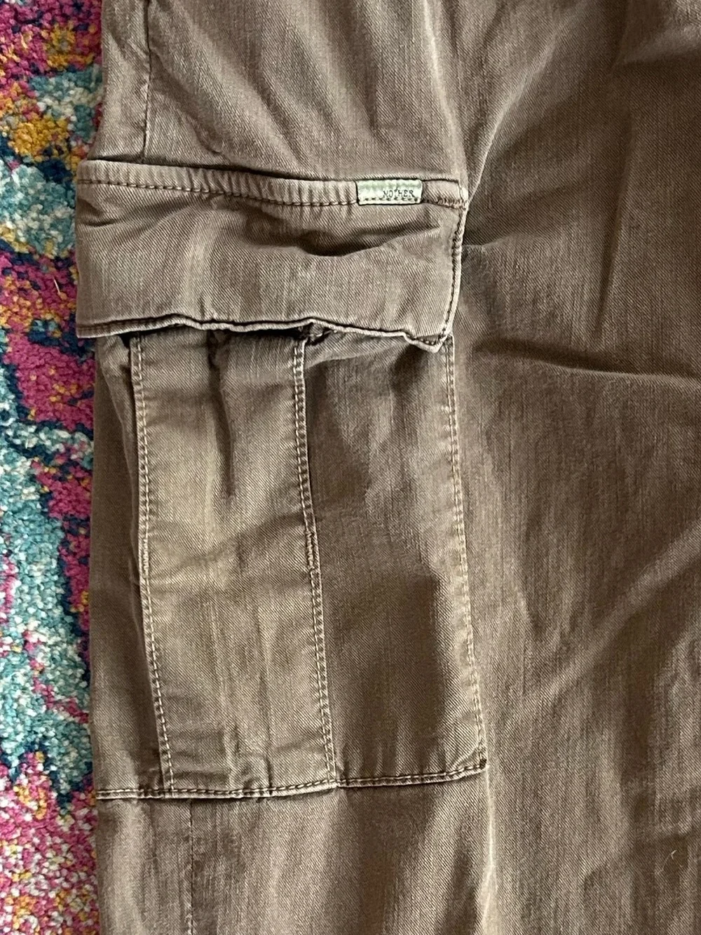 MOTHER | Women’s Brown Greaser Paperbag Pleated Belted Cargo Ankle Pants Size 26